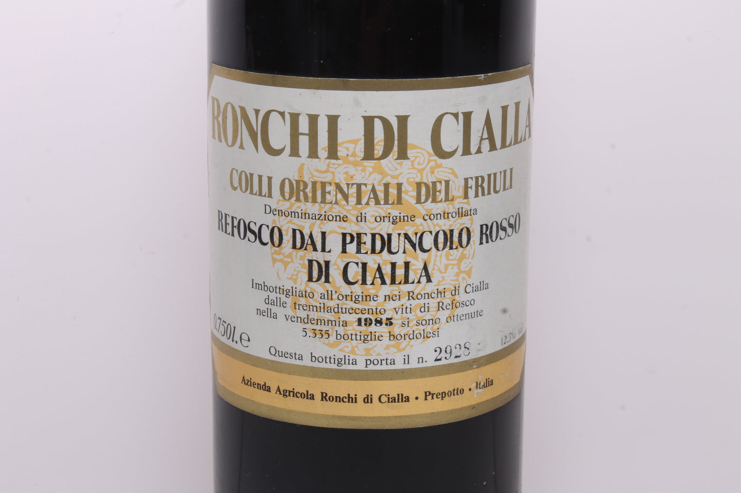 Ronchi di Cialla, Refosco Peduncolo Rosso Cialla, Friuli Colli Orientali 1985 - 75cl