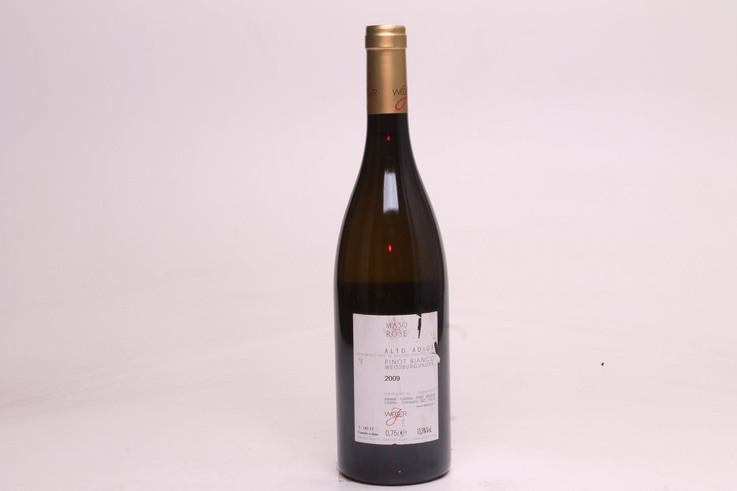 Ansitz Josef Weger 'Maso delle Rose' Weissburgunder Sudtirol - Alto Adige Trentino-Alto Adige 2009 - 75cl