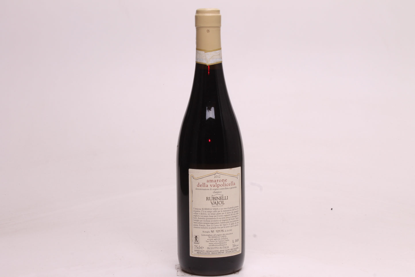 Rubinelli Vajol, Amarone della Valpolicella, Classico 2012 - 75cl